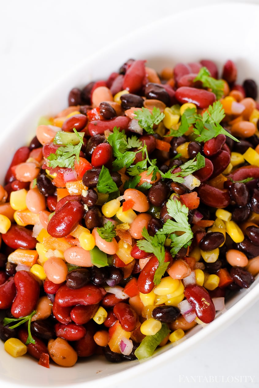 3 bean salad recipe - quick and easy and a great side dish idea