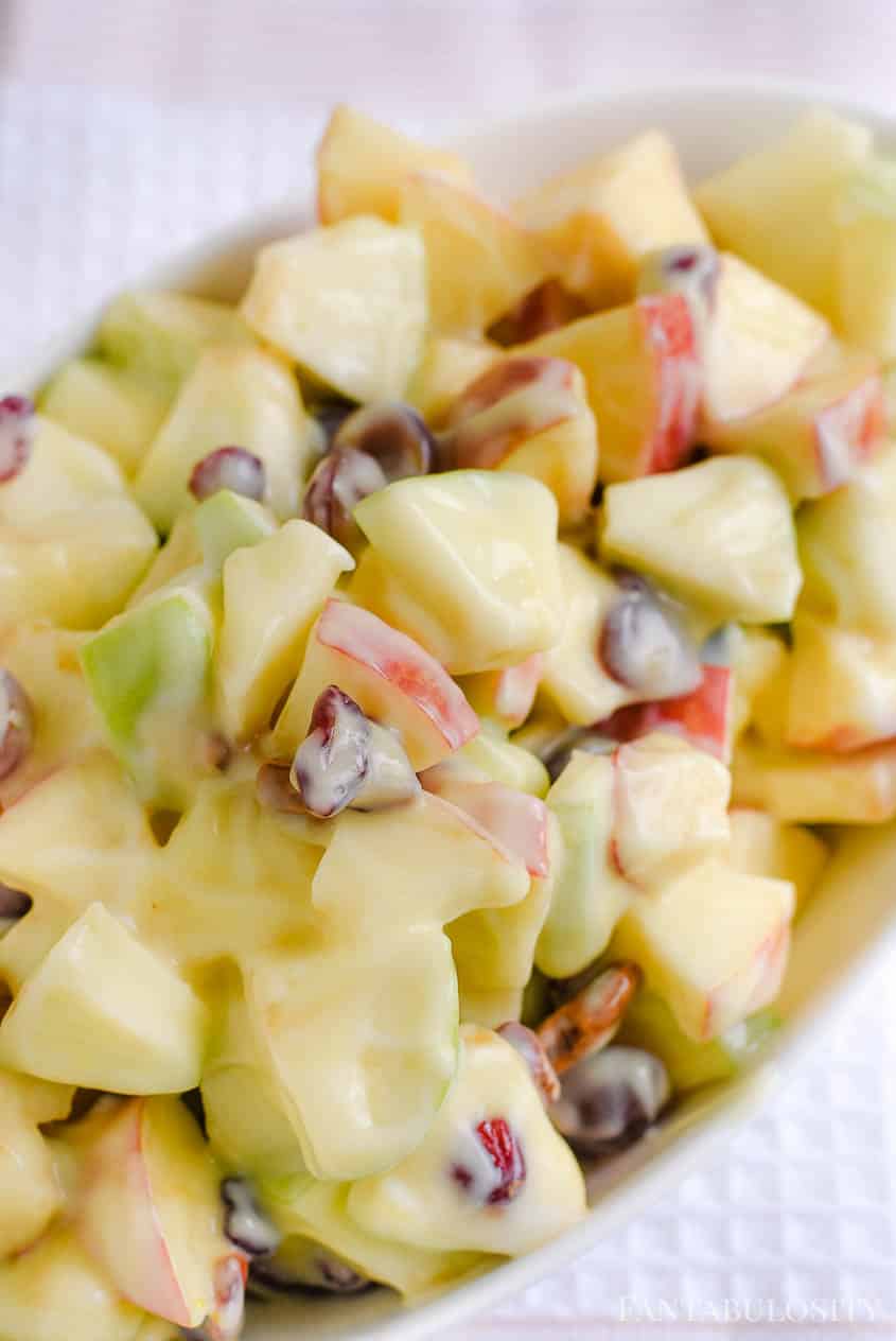 Apple salad - creamy yogurt and pudding dressing