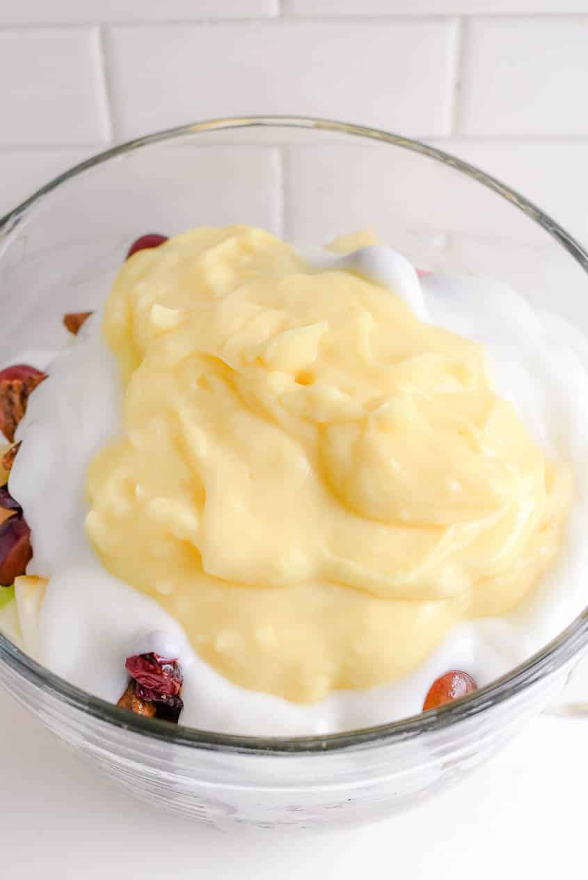 apple salad recipe - yogurt and pudding dressing 