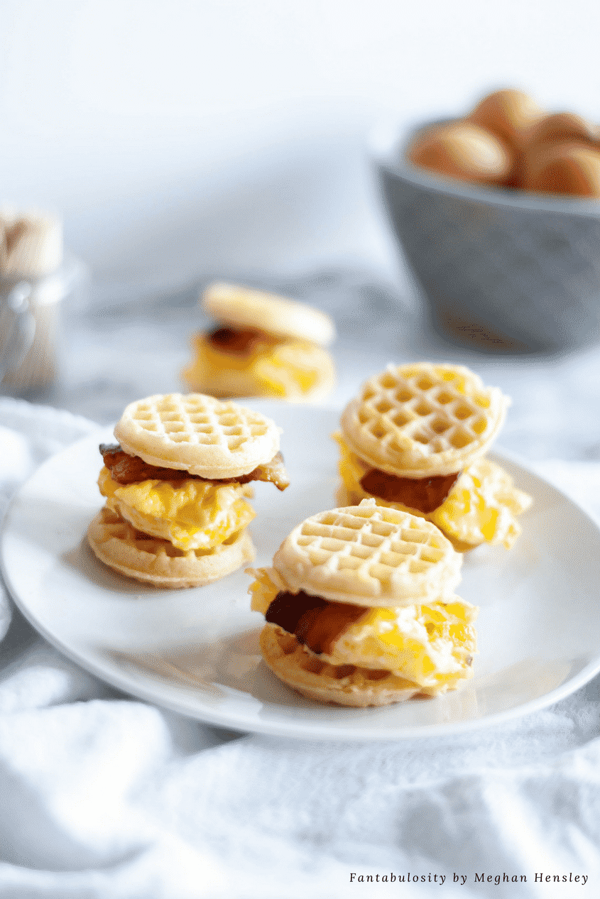 Mini Waffle Breakfast Sandwiches
