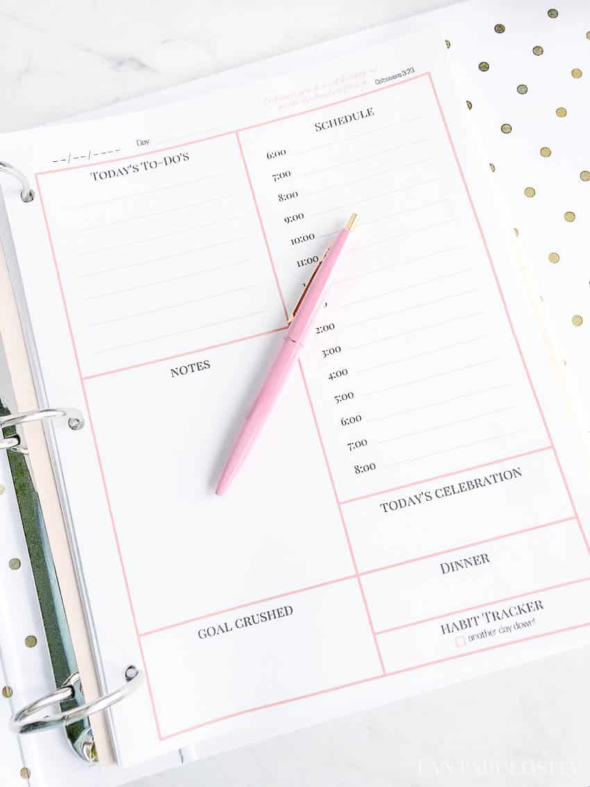 Daily Planner Printables Free Organizer - so cute and best for organization!