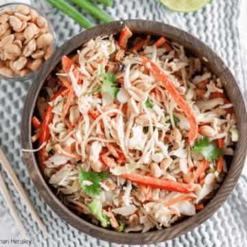 Thai Salad with Noodles and Cabbage is packed full of flavor and texture.