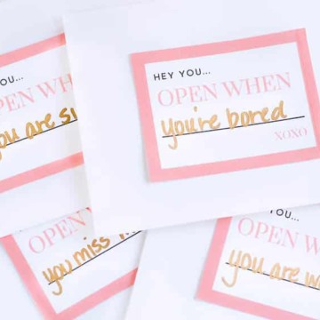 Open when letters - ideas and free printable