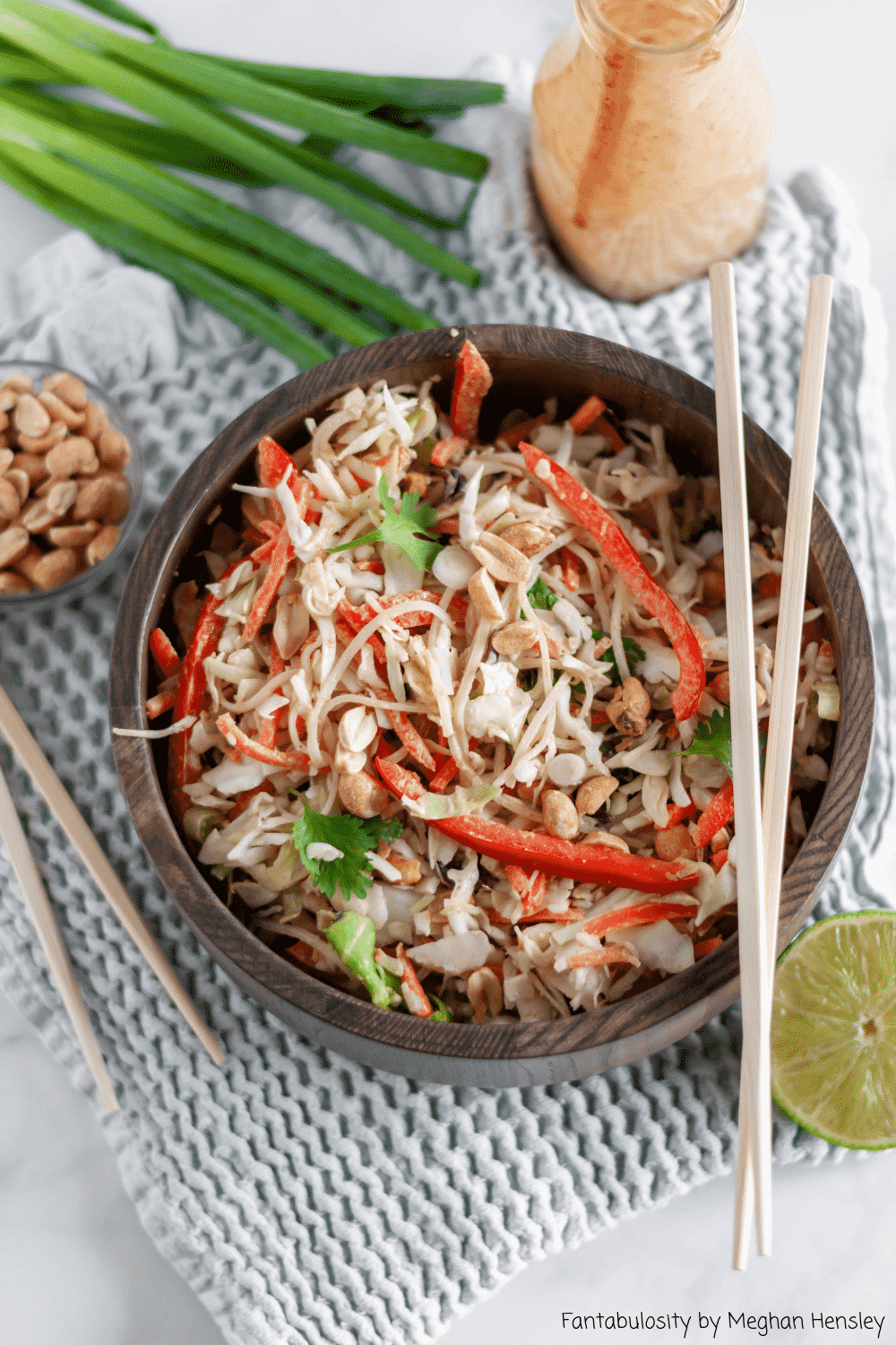 Thai Salad with Noodles and Cabbage is packed full of flavor and texture.