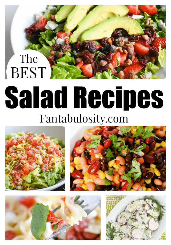 These are some of the BEST salad recipes around! Easy, healthy, pot luck, side salads and more!