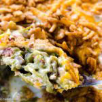 Scoop of the best green bean casserole.