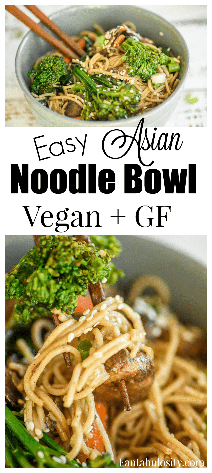 Easy asian noodle recipe - vegan and gluten free