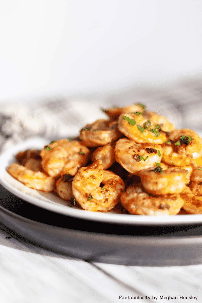 Grilled Shrimp on a white plate