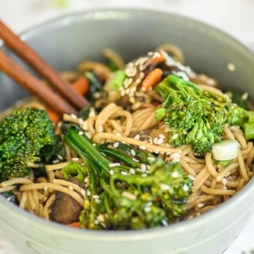 Noodle Bowl - Vegan Recipe & Veggies