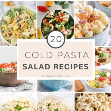Cold Pasta Salad Recipes Collage.