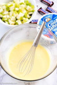 Thick vanilla pudding in bowl.
