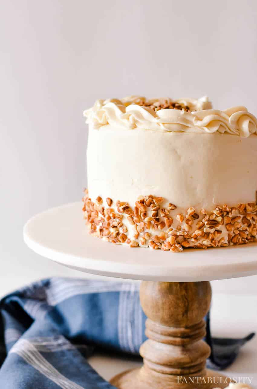 Carrot cake with cream cheese frosting - from scratch