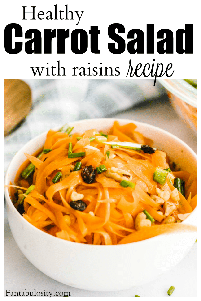 Mmm!!! This is a healthy alternative to a carrot salad with raisins recipe! So easy and so good! Made without mayonnaise.