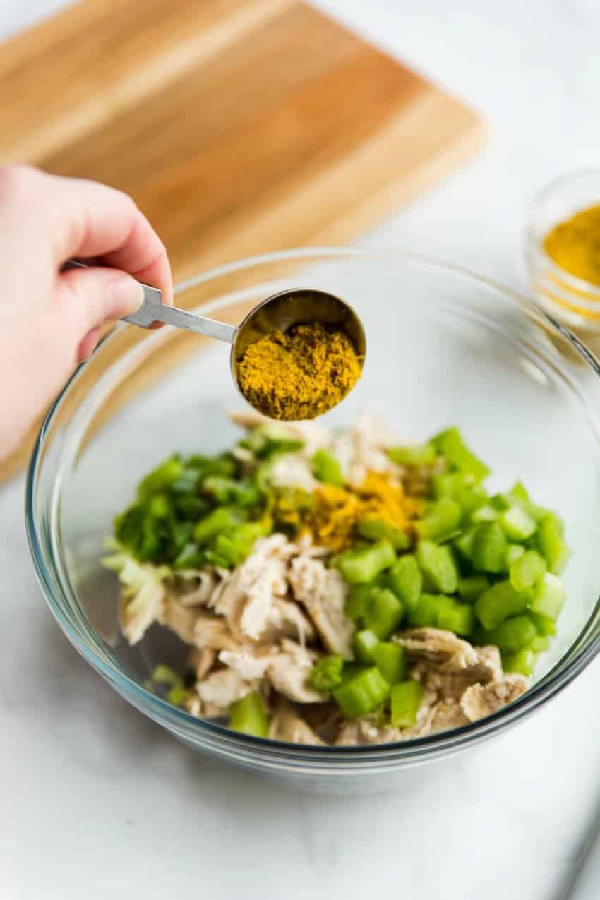 Curried Chicken Salad (Meal Prep) - The Forked Spoon