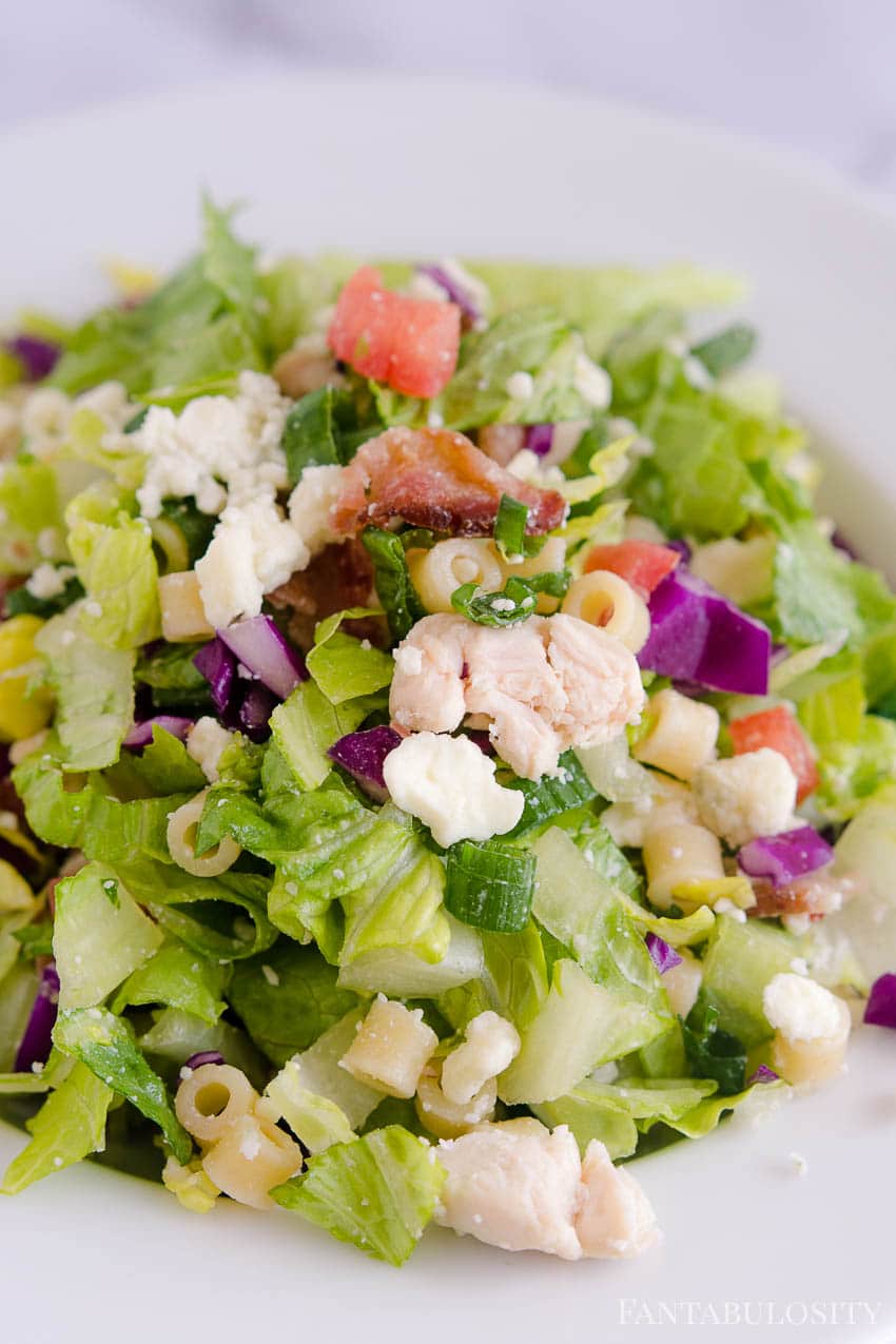 Individual Italian Chopped Salad in serving bowl