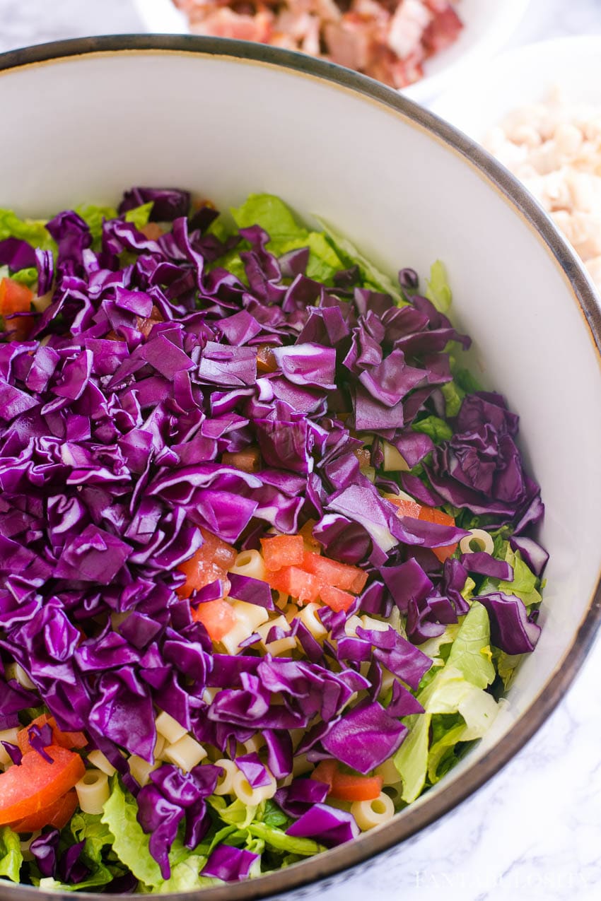 Italian Chopped Salad like from portillo's and Giordano's - red cabbage