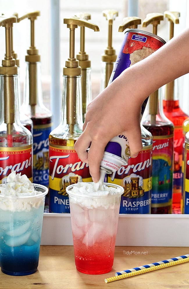 Italian Soda Bar Ideas with whipped cream