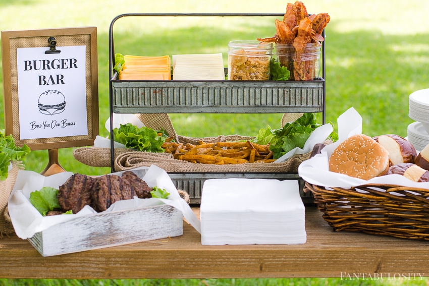 Burger Bar Ideas for an outdoor party