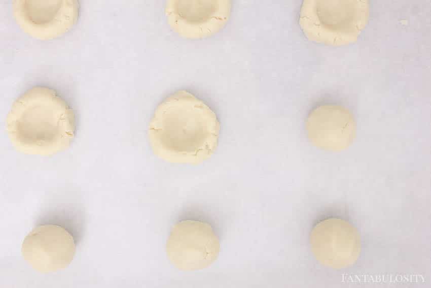Twix Cookies dough for thumbprints