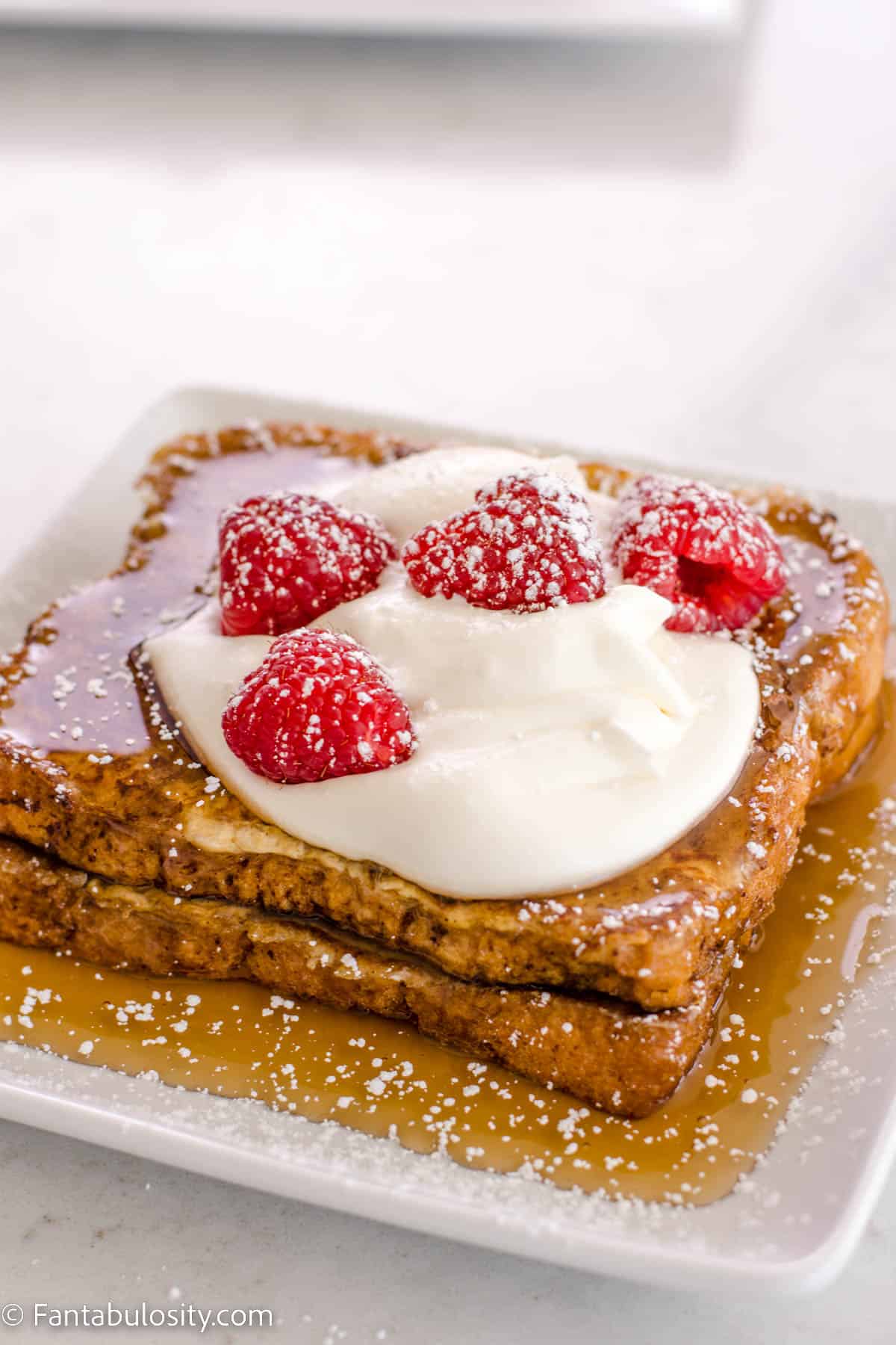 French toast with whipped cream and berries