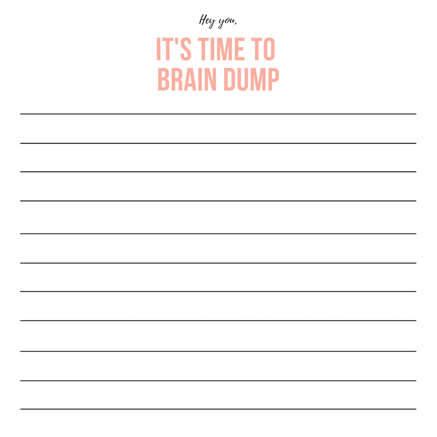 Brain Dump Printable