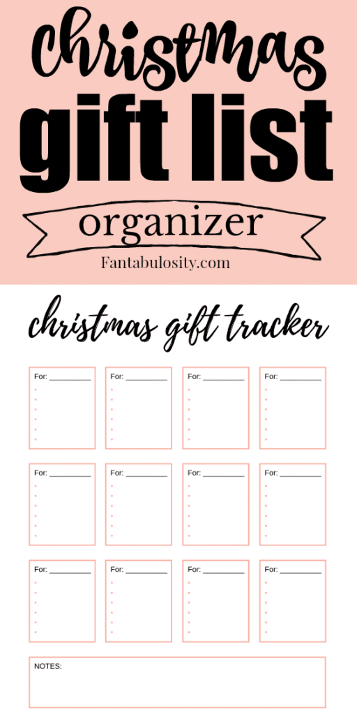 Christmas Gift List Printable - Great for bullet journaling and organization #christmas #giftlist #checklist #organizer