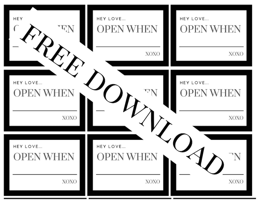 Free Open When Letter Printables FREE PRINTABLE TEMPLATES