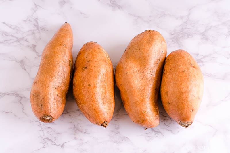 4 raw sweet potatoes to cook - how to cook in a pressure cooker