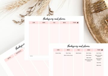 FREE Thanksgiving Meal Planner Template | 3 - Page Printable