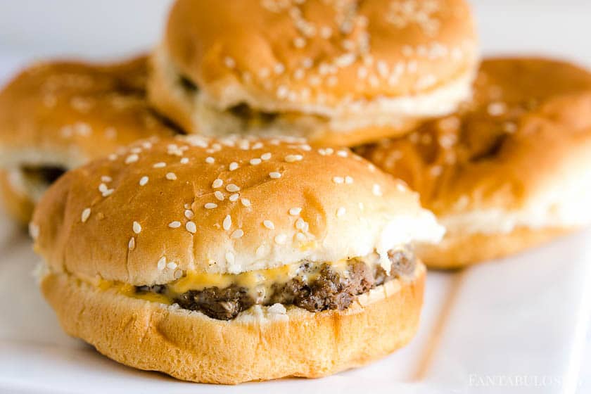Hamburgers in the oven - baked recipe with cheese
