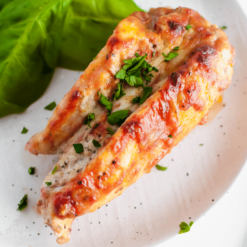 Get ready for some major comfort food. Lasagna Stuffed Chicken is packed with three cheeses and red sauce for the ultimate low carb meal.