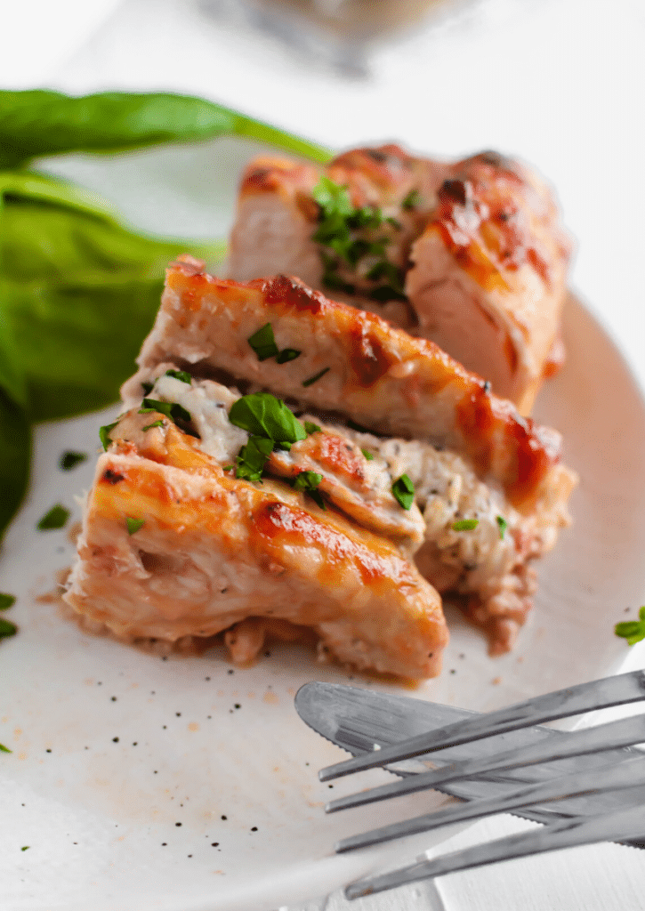 Get ready for some major comfort food. Lasagna Stuffed Chicken is packed with three cheeses and red sauce for the ultimate low carb meal.