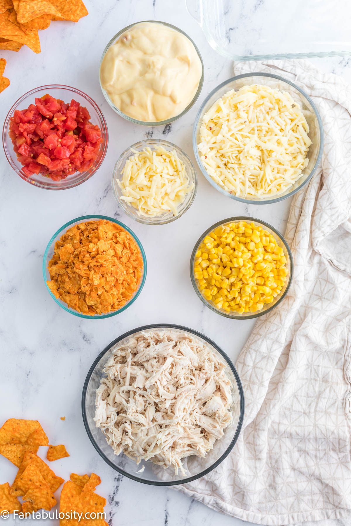 Ingredients for Doritos Chicken Casserole