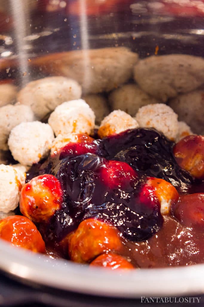 BBQ Sauce and Jelly for slow cooker meatballs