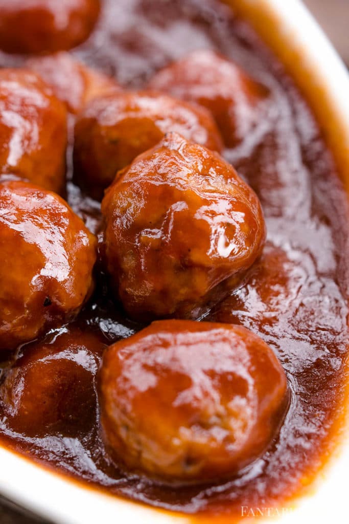 Slow Cooker Meatballs - frozen with jelly