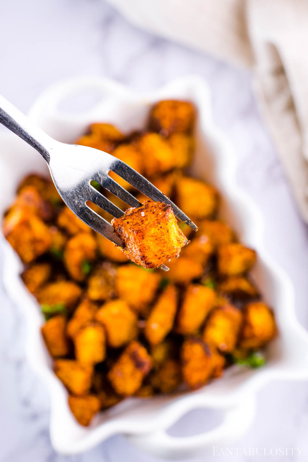 Butternut Squash Cube cooked in air fryer