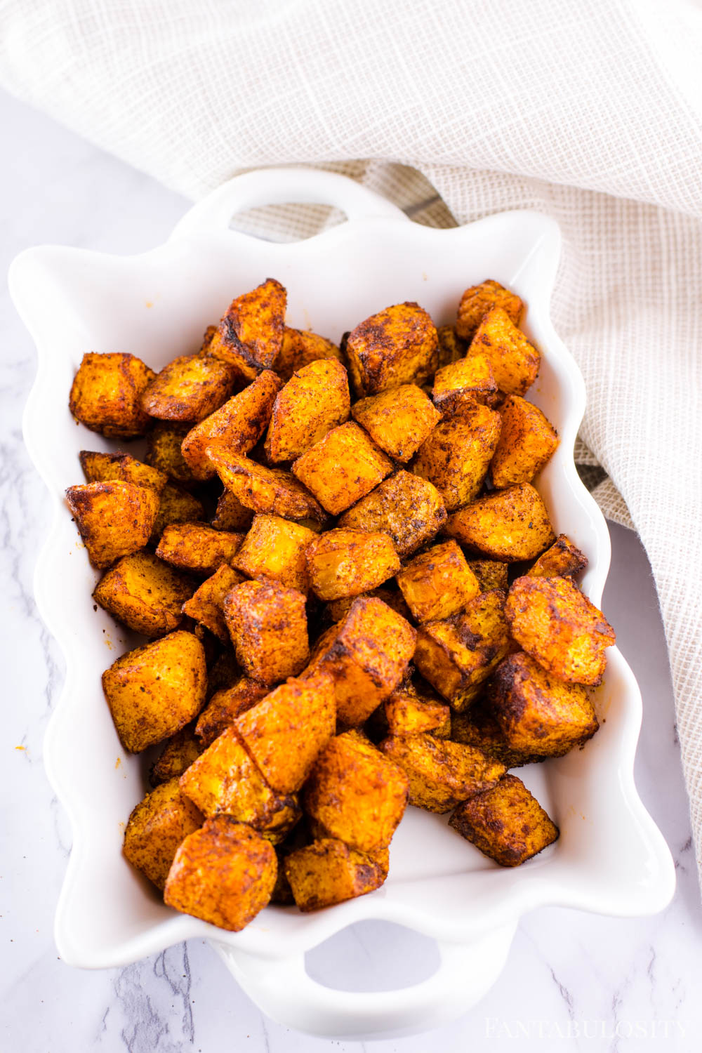 Cooked Butternut Squash in air fryer