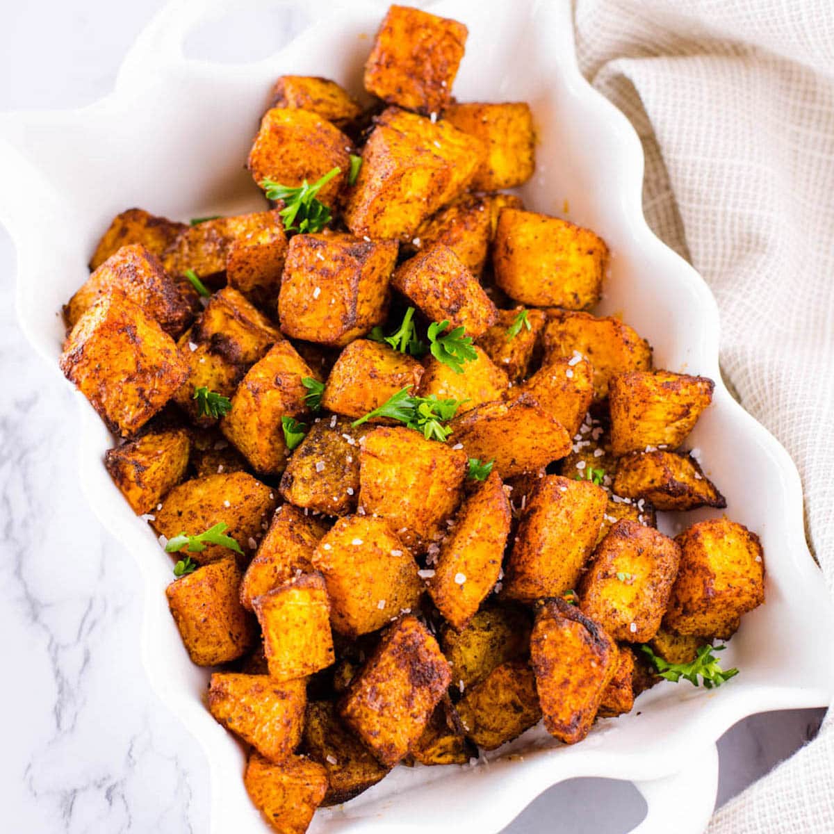 Air Fryer Butternut Squash With Cinnamon