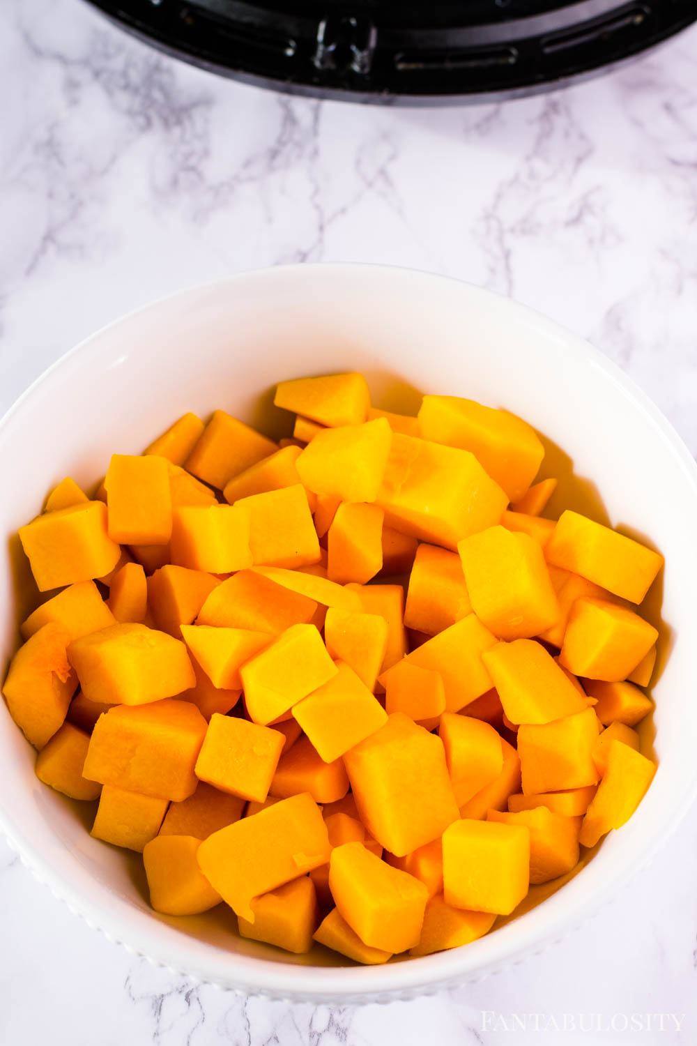 Uncooked butternut squash for the air fryer