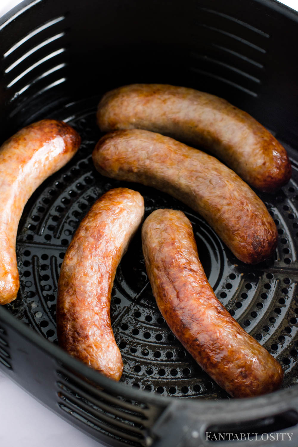 Cooked brats in air fryer