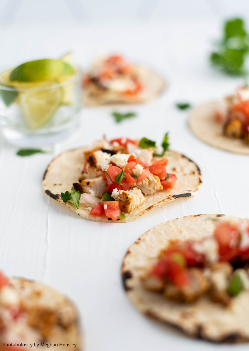 Chicken Street Tacos are easy and quick to prepare yet packed with authentic flavor. Charred corn tortillas, juicy seasoned chicken, pico de gallo and crumbled queso fresco all come together to make the ultimate taco Tuesday feast.