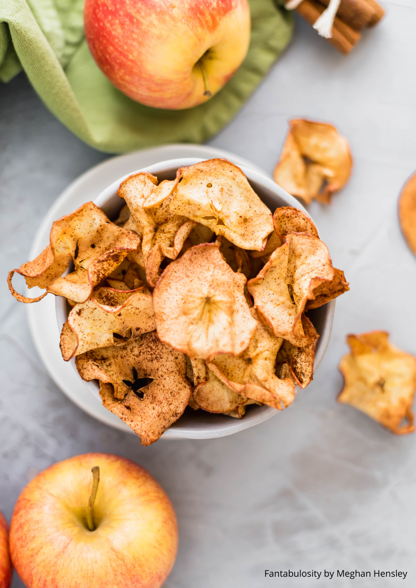 Air Fryer Apple Chips are an easy, healthy snack the whole family will love. Perfeclty crisp without all the calories.