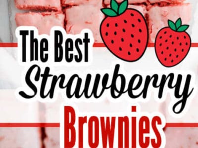 strawberry brownies collage with text