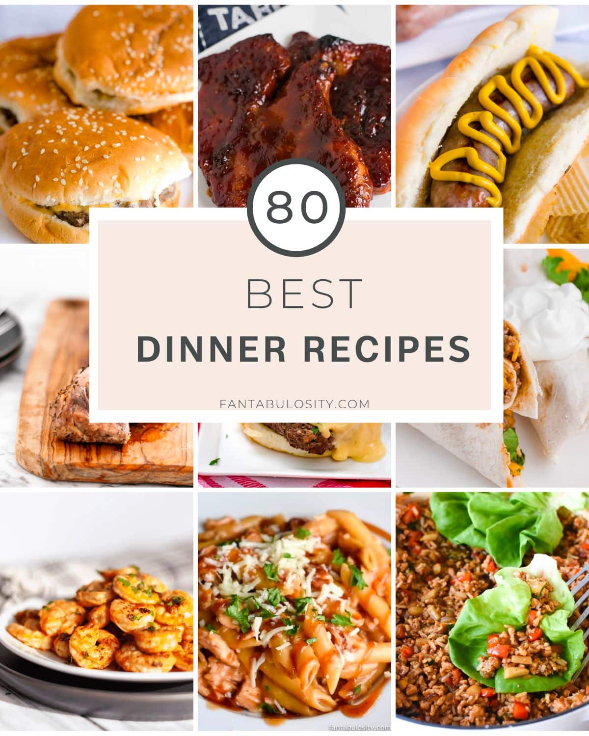 Best dinner recipes image collage.