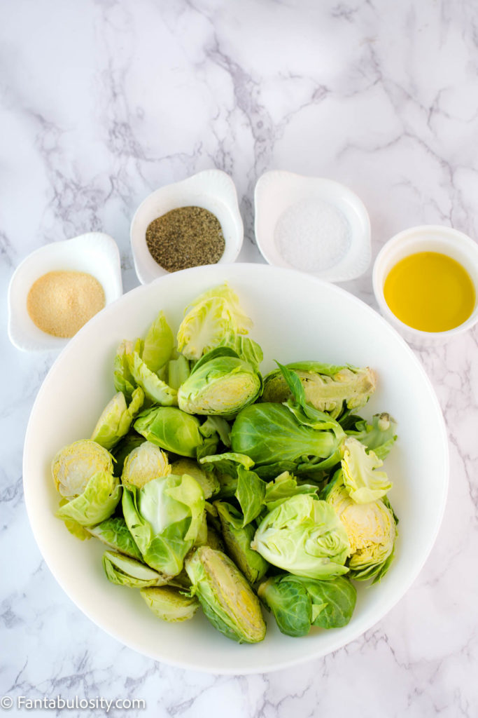 Ingredients for roasted brussels sprouts