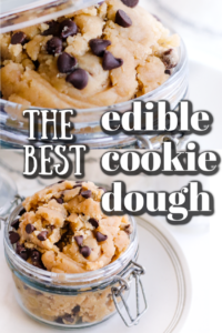 easy edible cookie dough recipe in mason jar