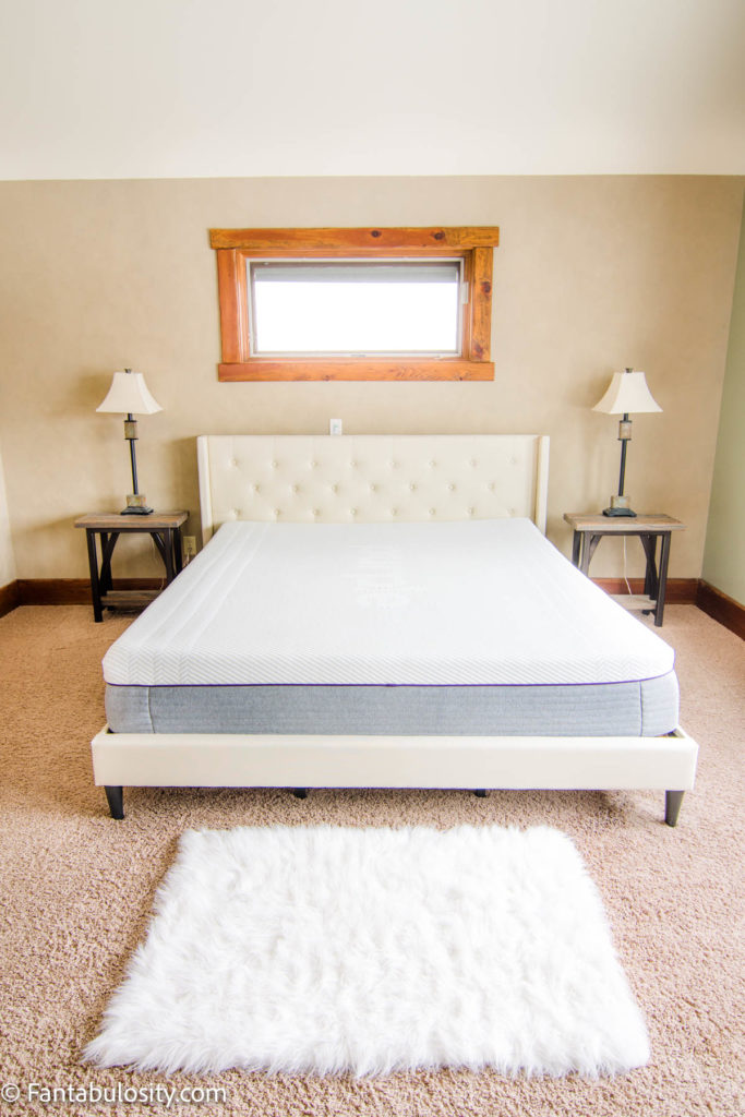 Purple Mattress in Bedroom - Review