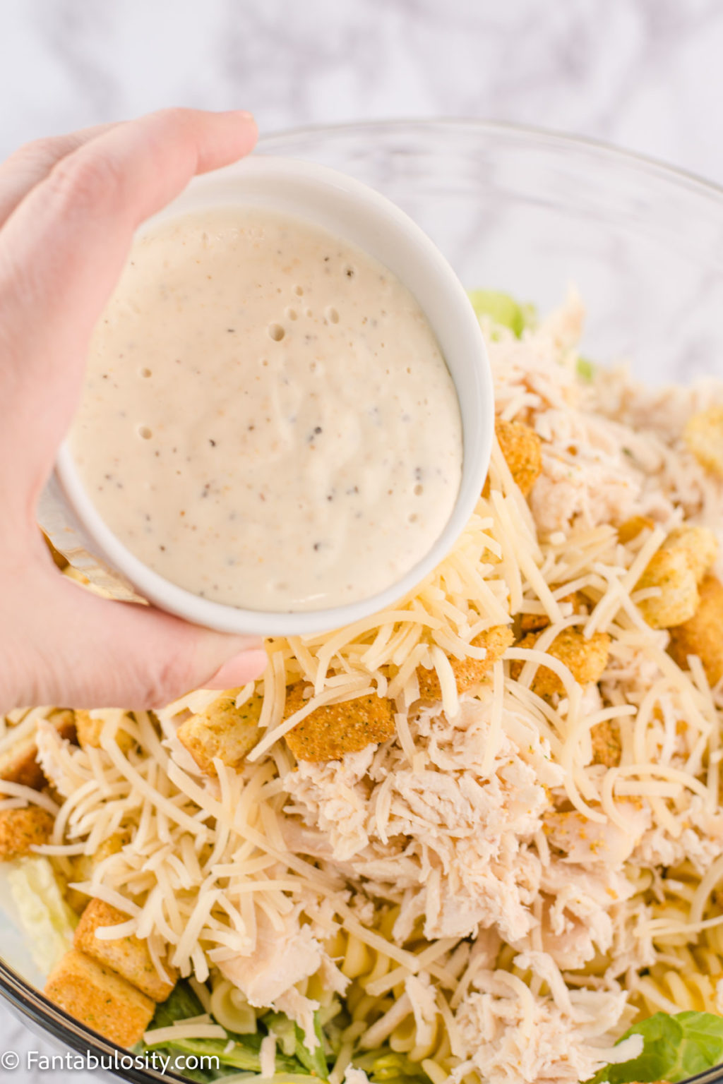 Chicken Caesar Pasta Salad Recipe - Fantabulosity