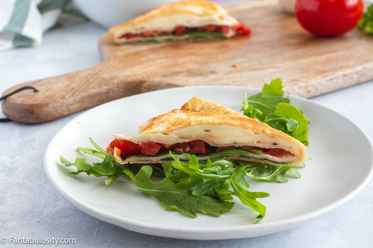 Mozzarella Wrap with Tomato and Basil Fantabulosity