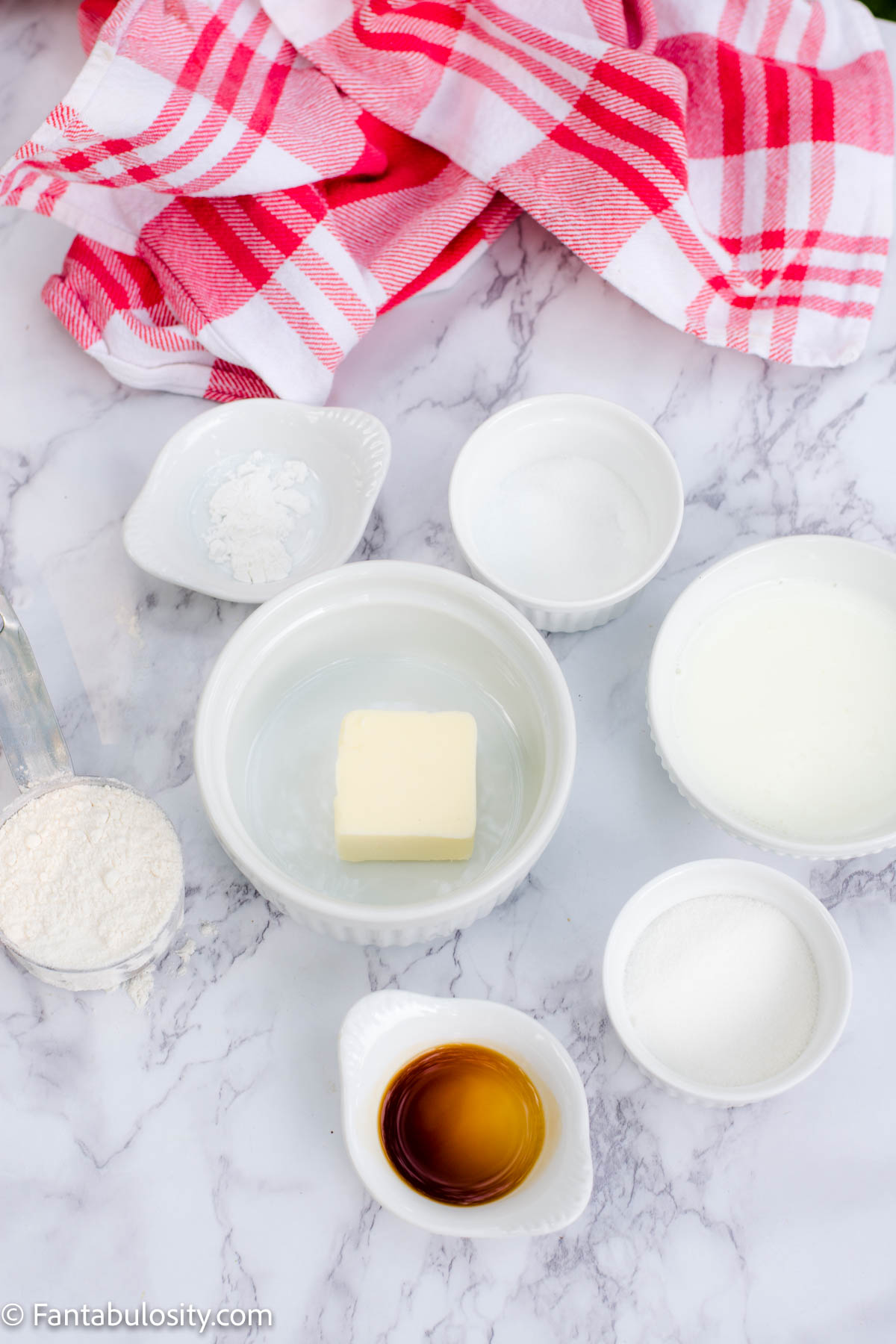 Ingredients for Vanilla Mug cake